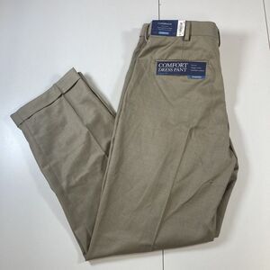 NEW Croft & Barrow Comfort Dress Pants 33x30 Classic Fit Pleated‎ Straight Cuff